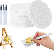 Puffy Paint Paper, Drawing Paper Set,3D Drawing Canvas Sponge, Foam Texture Blank Painting Pape with Paint Pen for Holiday Birthday Greeting Cards Projects Kids Children