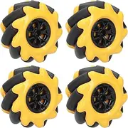 Mecanum Wheel OmniDirectional Smart Robot Car Parts Accessories DIY Toy Components 60mm Transform Your DIY Toy Robot Car with Our Feature Packed Components (Two Pairs)