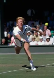Boris Becker of West Germany at Wimbledon during his third round m- Old Photo 4