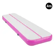4m x 1m Air Track Inflatable Gymnastics Tumbling Mat - Pink