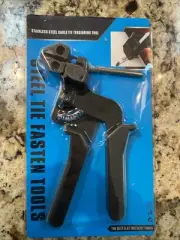Cable Tie Tool Gun Kit Stainless Steel Zip Tie Cutter + 200pcs Metal Zip Ties