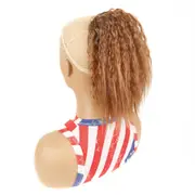 Short Fluffy Drawstring Perm Curly Ponytail Wig - Colour 30