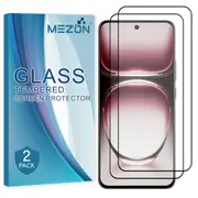 [2 Pack] Full Coverage OPPO Reno12 5G Tempered Glass Crystal Clear Premium 9H HD Screen Protector by MEZON (OPPO Reno12 5G, 9H Full) – FREE EXPRESS