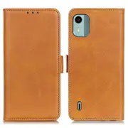 For Nokia C12 4G/C12 Plus/C12 Pro Flip Case Cowhide Texture Stand Wallet ic Cell Phone Cover