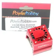 Powerhobby 1/10 Aluminum Brushless Motor Cooling Fan Red : 540 Size Motor