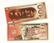 Donald Trump Authentic Republican Red & Silver Commemorative $100 Bank Note