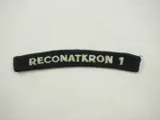 Reconnaissance Attack Squadron 1 (Reconatkron 1) Vintage Tab Patch