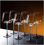 Crystal Glass Wine Glasses Blue Long Stem Red Wine Glasses Champagne Glasses 520ml/17.6oz