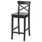 New IKEA INGOLF Bar stool with backrest, 24 3/4 "