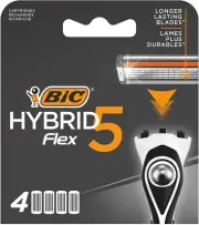 Hybrid 5 Flex Men'S Razor Refills with 5 Moveable Nano-Tech Titanium Blades - Bo