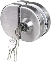Double Glass Door Lock 304 Stainless Steel, Both Sides Open Frameless Door Hasps for 10-12mm Thickness Glass, Home Office Hotel Furniture Hardware