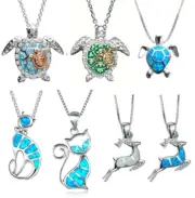 Sea Turtle Tortoise Forest Deer Elk Cat Kitten Pet Animal Necklace Chain Jewelry