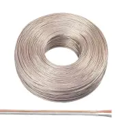 65.6Ft 28/2 PVC Covered Wire, 300V Heat Resistant Speaker Wire, Silver, Brown