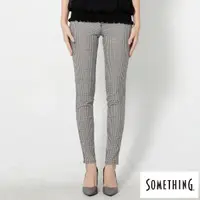在飛比找momo購物網優惠-【SOMETHING】女裝 LADIVA伸縮窄直筒牛仔褲(麻