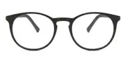 Oval Clip-On Plastic Men's Glasses Online Black Size 48 - Lenses Included - Private Health Rebate - Blue Light Block - SmartBuy Collection