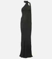 [Galvan] Galvan Mirage scarf-detail gown AU 14 black
