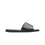 Womens Clarks Karsea Mule Slides Black Leather Sandals Slip On Shoes