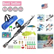 Beginner's Fishing Kit for Boys and Girls with Telescopic Rod and Tackle Box