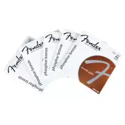 5 Packs Fender 60L Acoustic Guitar Strings Light Set 12-53 Phosphor Bronze Ideal