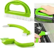 GYB Green 3 in 1 Tile Grout Cleaning Brush Mould Remover Narrow Stiff Stain Cleaner