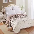 Bedding Blanket Extra Cozy Bed Throw Luxurious Double-layered Floral Print