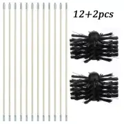 2pcs Brush Cleaning Kit Assemble Chimneys For Electric Drill 12 Rods Air