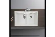 800 x 500mm Double Bowls Granite Stone Kitchen Laundry Sink Top/Flush Mounted White