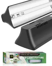 T8 Reptile Light Fixture Combo Kit 15W New Upgrade UVB Reptile Light Fixture ...