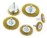 971531 (6-Piece) 1 1/2-inch to 3-inch Wire Wheel Brush Set for Removing Rust,...