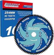 254mm 80T, Industrial Grade, Centre Hole 30mm with 25.4-22.23-20-15.88mm Washer. Ultra Thin Kerf 2.0mm. Wood Cutting Circular Saw Blade, Mitre Saw Blade, Table Saw Blade