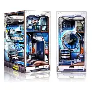 DIY Book Nook Kit Alien HUB, Space Ship Booknooks Kit for Adults Teens with D...