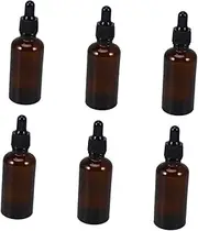 DONFAMDS 6Pcs Glass Dropper Bottles Refillable Liquid Dropper Bottles for Essential Oils Cosmetics More Multi Functional Design for Home Laboratory Use