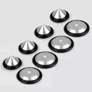 4x 23mm Aluminium Speaker Spike Base Pad Shockproof Isolation Stand Feet #Silver