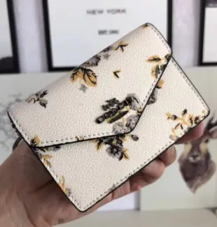 小皮美國正品代購 COACH 59746 新款女士卡包 零錢包 手拿包 短夾 鑰匙扣包 翻蓋短夾 錢夾 附購證