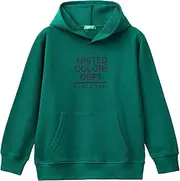 [United Colors of Benetton] 3J68C203N C/Cap M/L 3J68C203N Children's Hoodie, Green, 130 cm, Green, 130