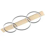 Eglo Boyal 36W LED 3 Ring Halo Timber Close to Ceiling Light