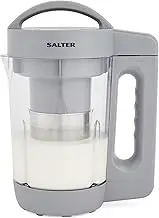 Salter EK5258 Plant Milk Maker - Nutrient-Rich Plant & Dairy-Free, 1.6L Vegan Nut Milk Machine, One Touch Oat, Hazelnut, Almond Milk, Transparent Design, Tritan BPA Free Plastic, Self Clean, Grey
