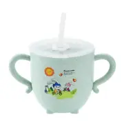 Baby Wheat Straw Feeding Cups Baby Learning Sippy Cups for Toddlers with Handle