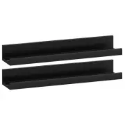 2 Pack IKEA MOSSLANDA Picture Ledge Black 21 ¾" Floating Ledge Shelf for Photos