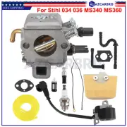 For Stihl MS340 MS360 034 036 ChainSaw ZAMA C3A-S39B With Gasket New Carburetor