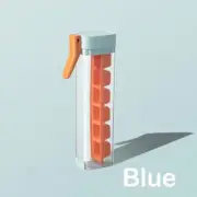 Orange Ice Cube Maker Bottle - Portable and Easy-Release Ice Cube Tray for Drink