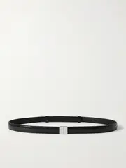 [TOTEME] TOTEME - Slide Glossed Leather Belt - Black - 70 70 Black