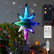 Smart Christmas Tree Topper Star, 8.7" W*12.0''H 27LED RGB Color Change Xmas Tre