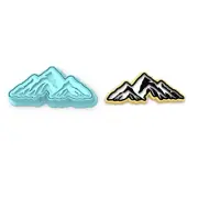Mountain Range Cookie Cutter & Stamp #2 | Outdoor Hiking Mountains Rocks Trees