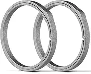 [TISUR] Titanium Key Rings Heavy Duty, Side Pushing Keyring Split Black Strong Key Rings Edc Keychain Keyrings Large 33mm