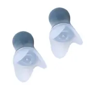 (Gray Earplug)Swimming Waterproof Earplugs Flying Noise Reduction Silicone US