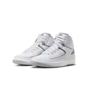 Air Jordan 2 Retro DQ8562-100 Basketball Shoes Unisex Kids Size 3 Cement Gray