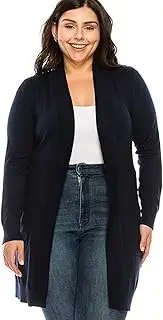 [Cielo] Women's Long Sleeve Sweater Duster Cardigan Clothing - Multicolored - 1X