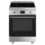 Smeg 60cm Classic Pyrolytic 4 Zone Induction Freestanding Cooker - Stainless Steel C6IPXT2