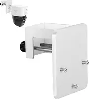 Gutter Mount Bracket for Eufy SoloCam S340/SoloCam E30, Weatherproof Corner Mount for Solar Security Camera, No-Drill Installation (1 Pack, White)